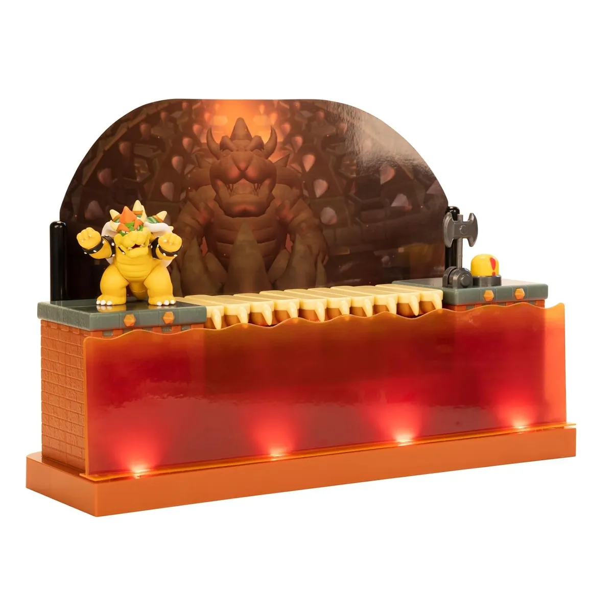 JAKKS PACIFIC - Figuras Super Mario Playset Batalla Deluxe De Bowser Jakks