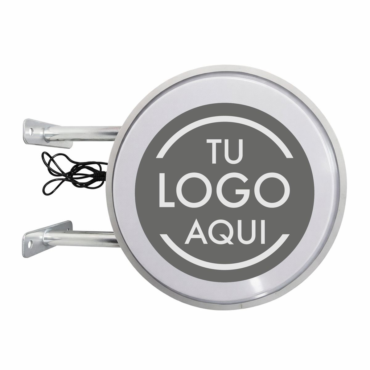 CREA PRINT - Letrero Led Circular Rompetrafico 50x50 Cm Aviso, Señaletica