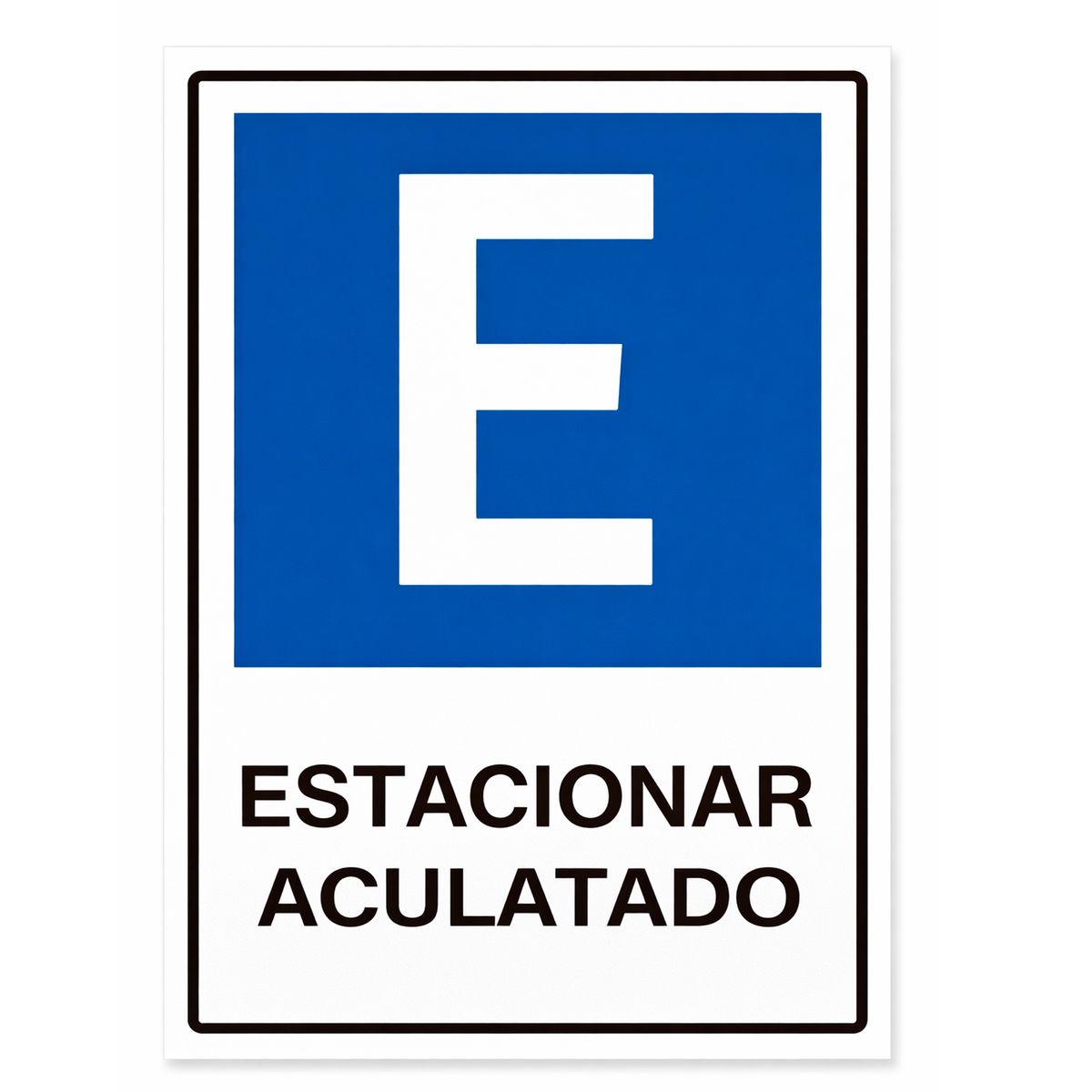 AVISO ALUMINO 20X30 CMS ESTACIONAR ACULATADO, marca CREA PRINT - Foto Principal