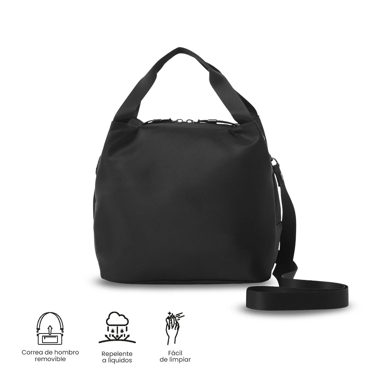 TOTTO - Lonchera Ejecutiva Roxanne Grande Térmica Negra