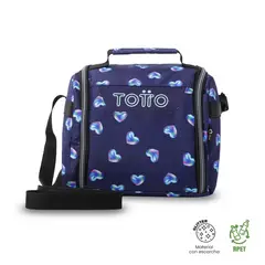 TOTTO - Lonchera Térmica para Mujer Resaltador Glitter Grande Azul