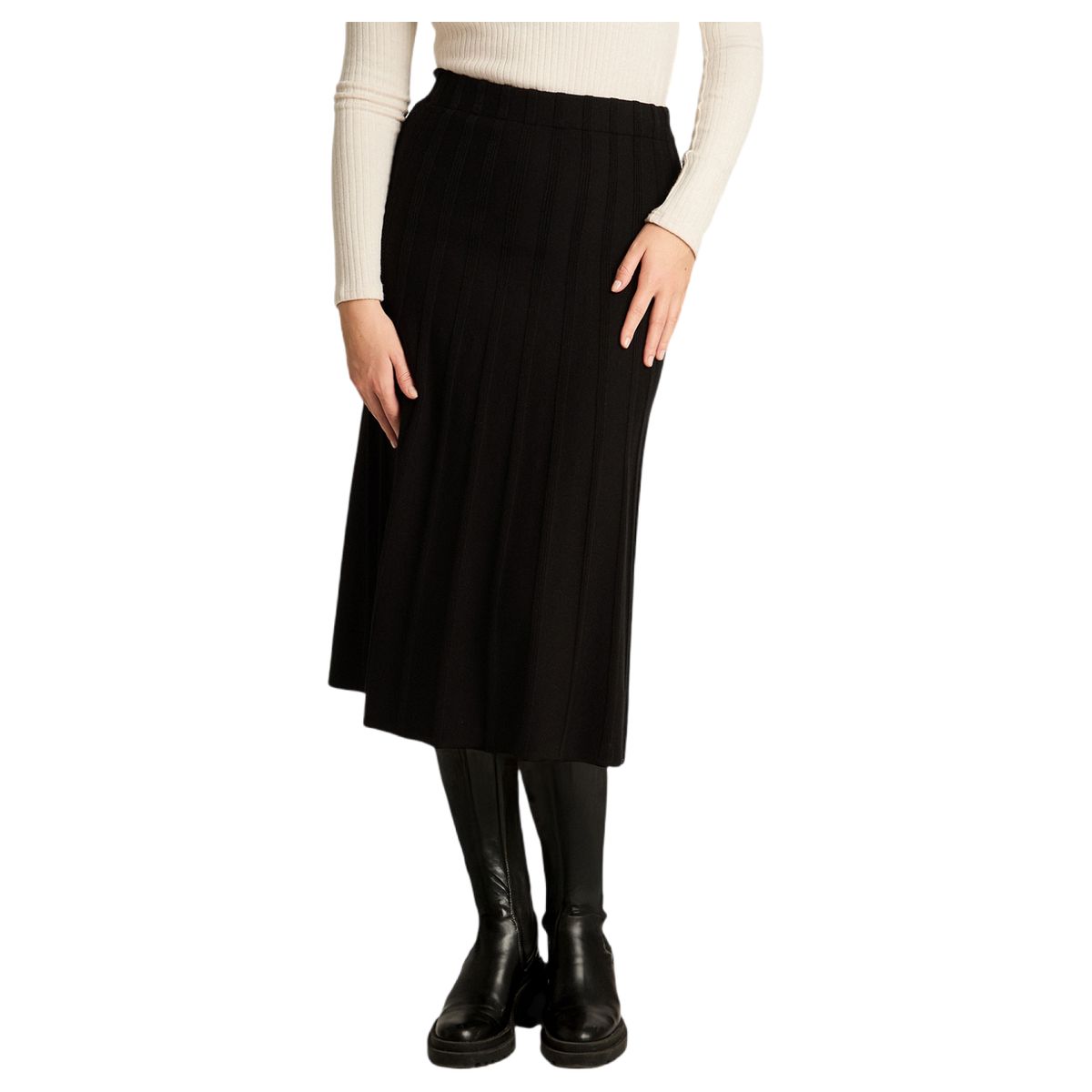 LORENZO DI PONTTI - Falda Midi Mujer Negro