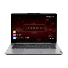 LENOVO - Notebook IdeaPad Celeron 4GB 128GB 14 HD Win11 Gris