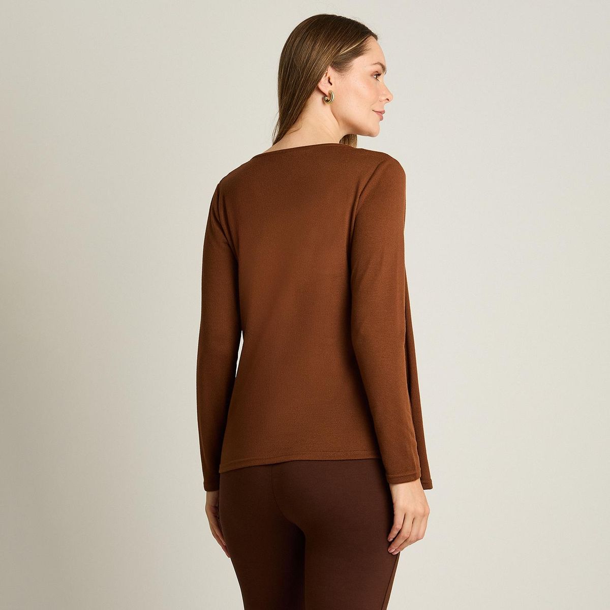 LORENZO DI PONTTI - Polera Lanilla Twin Set Tapado Mujer Camel