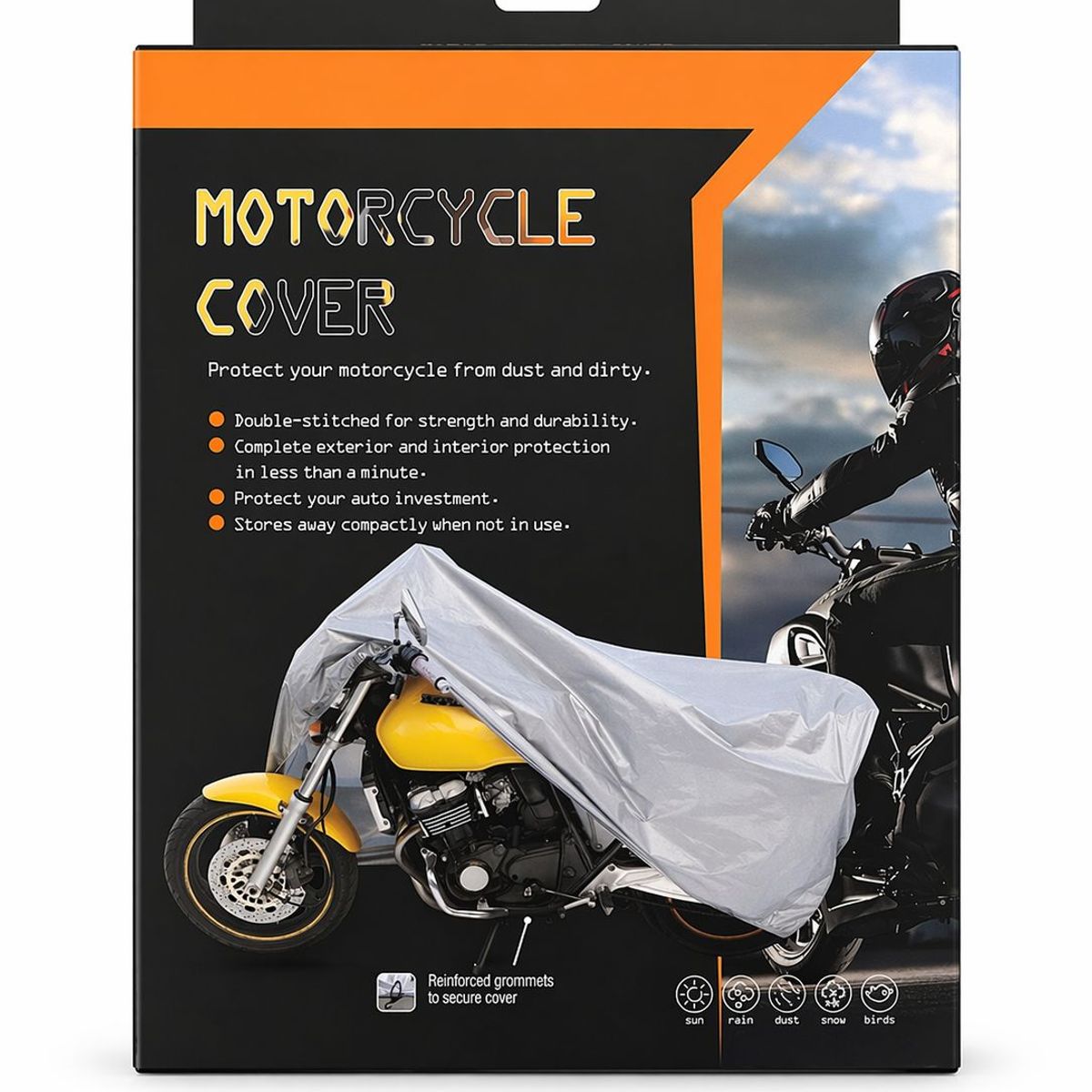 GENERICO - Funda Cubre Moto Impermeable Talla M