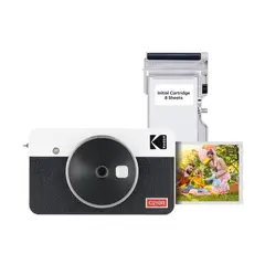KODAK - Cámara Instantánea Mini Shot 2 Retro White + 8 Fotos