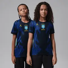 NIKE - Camiseta Brazil 2026 Stadium Away Azul Unisex niños