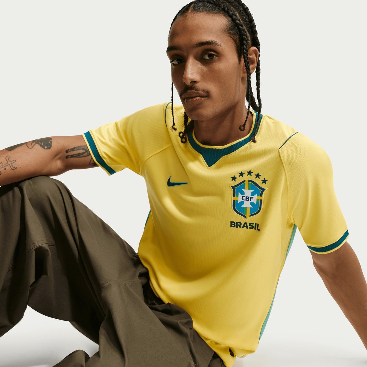 NIKE - Camiseta Nike Brazil 2026 Stadium Home Amarillo Hombre