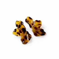 GENERICO - Aros Colgantes Mujer Flor Carey Animal Print Aretes Livianos