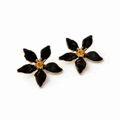 GENERICO - Aros Colgante Corto De Flor Aretes De Acero Inoxidable Mujer
