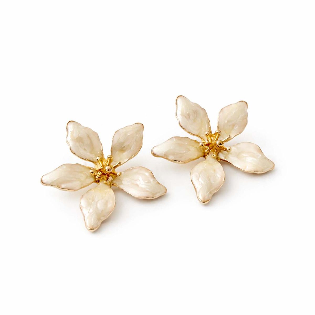 GENERICO - Aros Colgante Corto De Flor Aretes De Acero Inoxidable Mujer