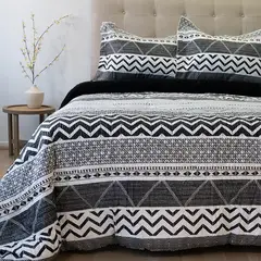 DORAL - CUBRECAMA PLUMON ESTAMPADO OUTBOSS CON SHERPA ZIGZAG 2 PLAZAS