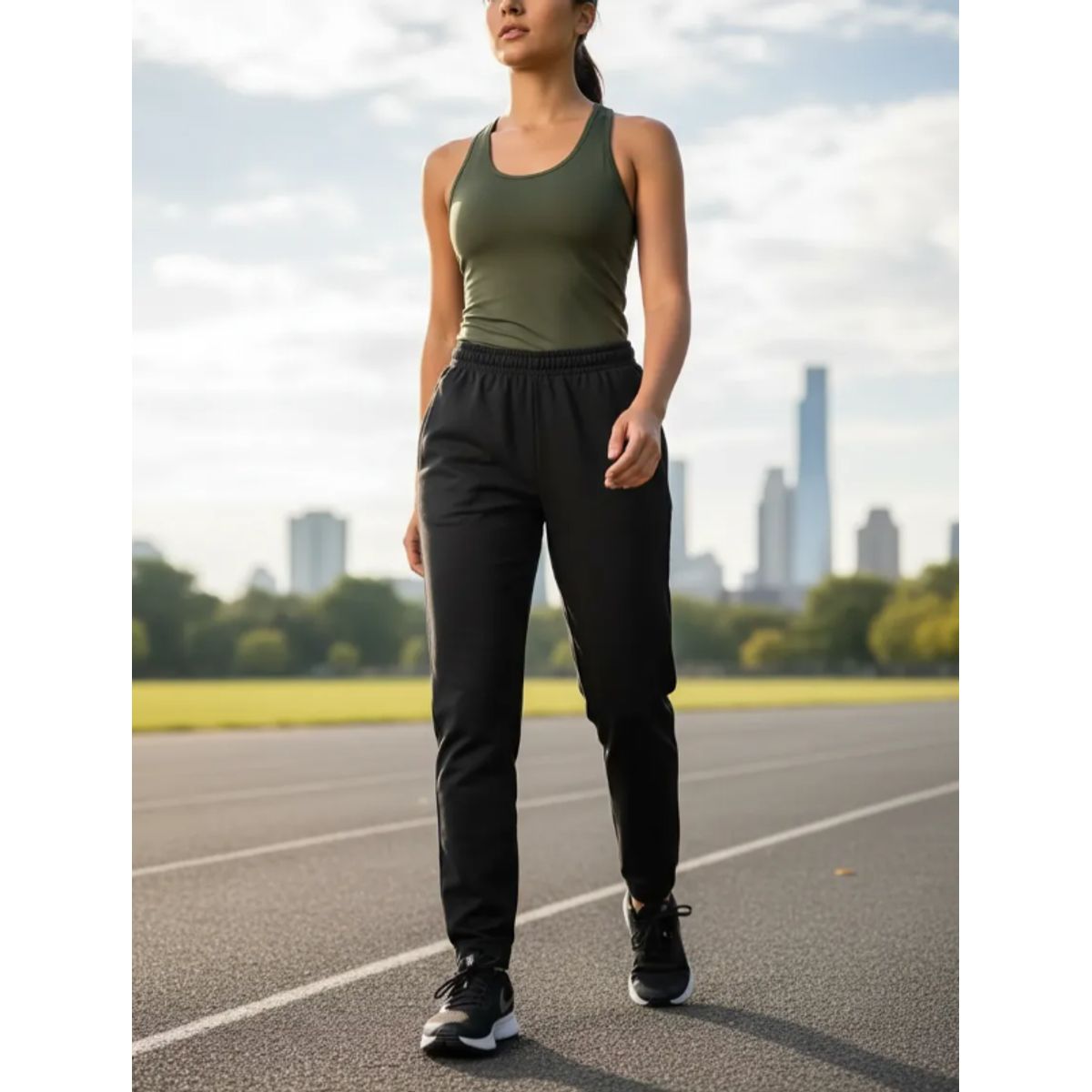 AGW - Pantalón Buzo Recto 100% Algodón Mujer