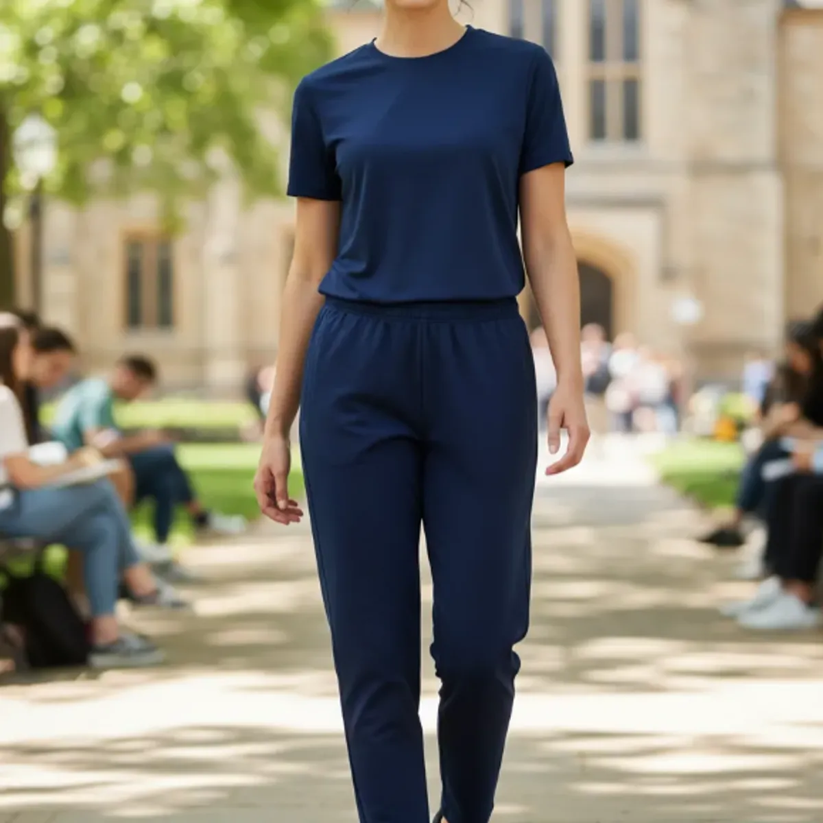 AGW - Pantalón Buzo Recto 100% Algodón Mujer