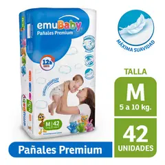 EMUBABY - Pañales Premium Talla M 42 Unidades