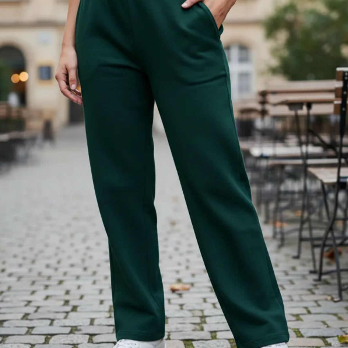 AGW - Pantalón Buzo Recto 100% Algodón Mujer