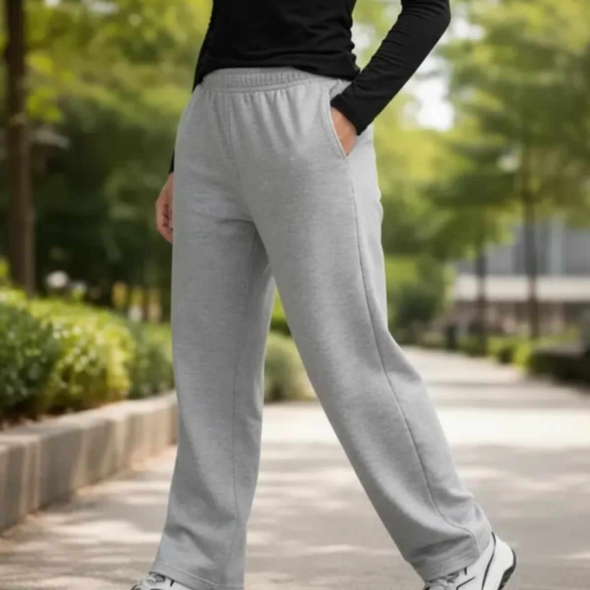 AGW - Pantalón Buzo Recto 100% Algodón Mujer