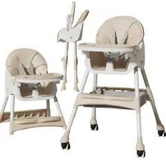GENERICO - Silla De Comer para bebe 2 En1 Con Ruedas