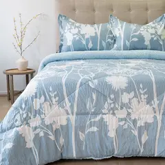 DORAL - CUBRECAMA PLUMON ESTAMPADO OUTBOSS CON SHERPA RAMAS 3 PLAZAS