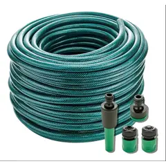 GENERICO - Manguera De Jardín 12 Diámetro Boquilla + Accesorios 15mts Color Verde
