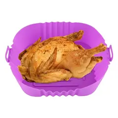 GENERICO - Cesto Bandeja De Silicona Para Air Fryer Reutilizable Freir