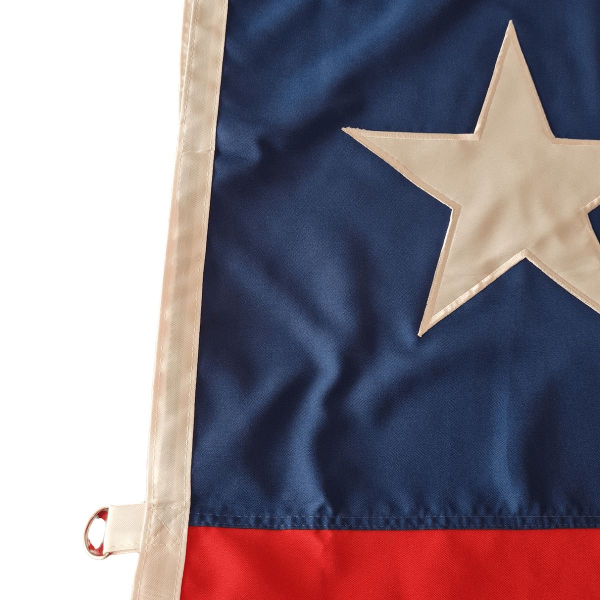DORAL - Bandera Chilena 100X150 cms Tela Trevira Bordada Reforzada.