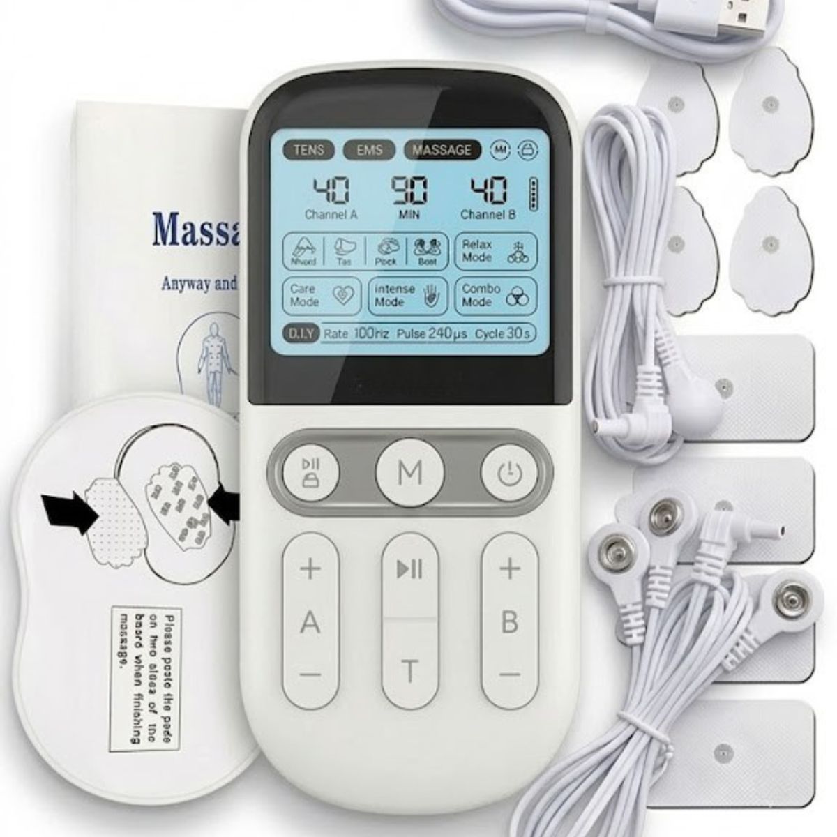GENERICO - Tens Electroestimulador Musculo Electroterapia Portátil