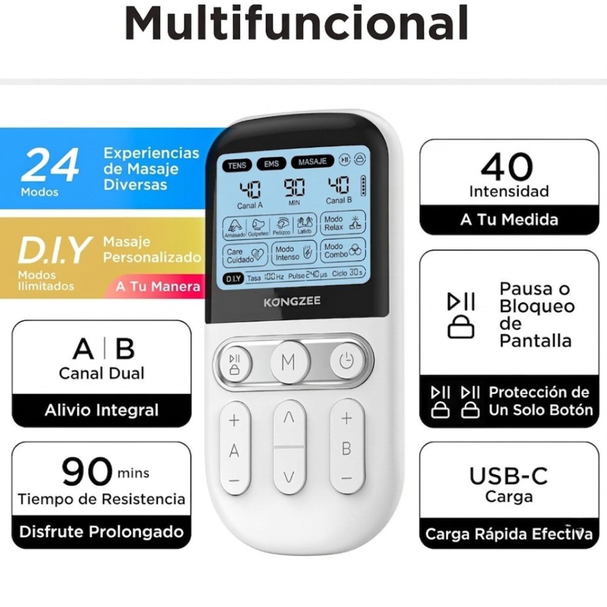 GENERICO - Tens + Electroestimulador Electroterapia Muscular