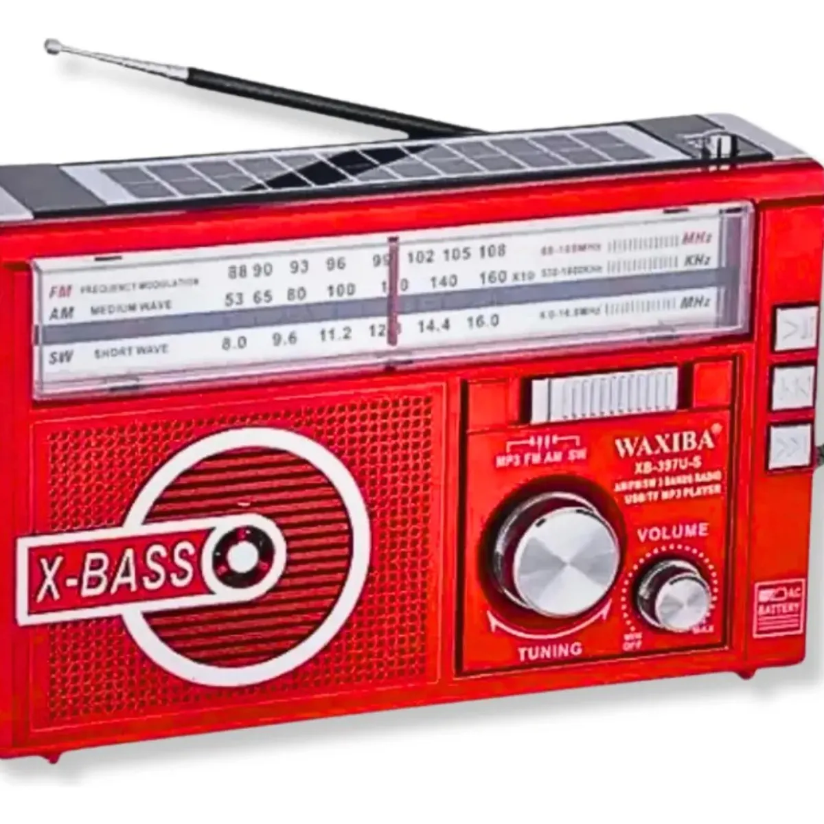 MOVI - RADIO AM-FM, CON LINTERNA, CON PANEL SOLAR, A PILAS Y RECARGABLE A 220