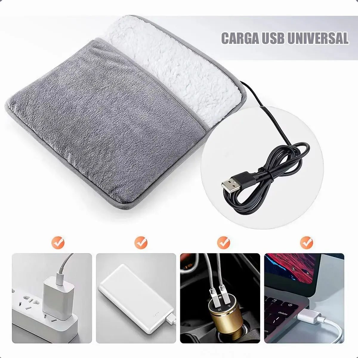 MOVI - CALIENTA PIES USB MULTIUSO, PARA PIES, ESPALDA, PIERNAS