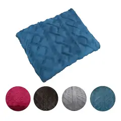 GENERICO - Frazada 2 Plazas Clasico Unicolor Color Azul Diseño De La Tela Relieve