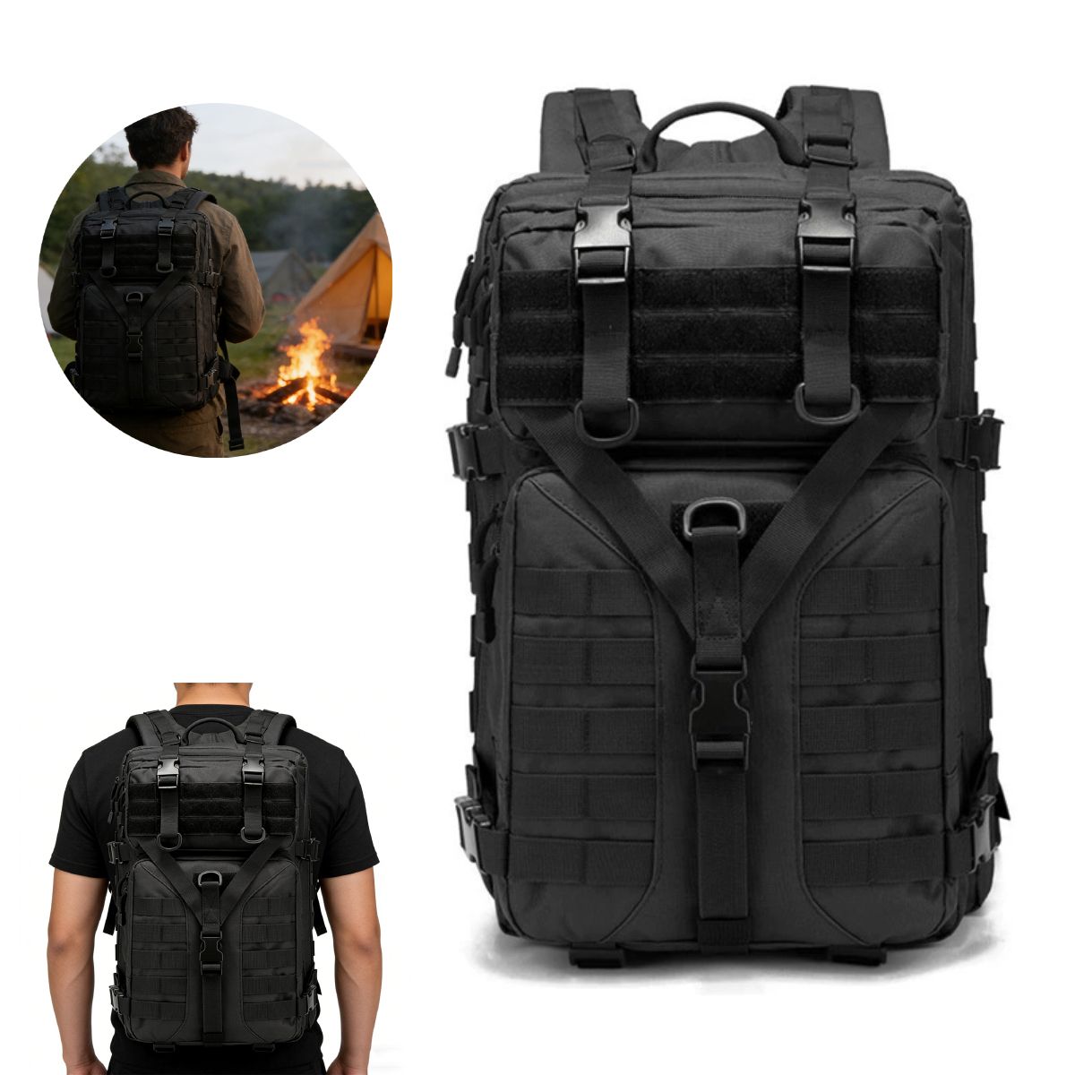 ATURE - Mochila de Senderismo y Montaña de 45 Litros Impermeable