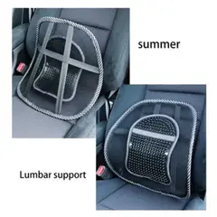 GENERICO - Respaldo Lumbar Ergonómico Con Malla Transpirable Negro
