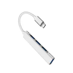 GENERICO - Hub USB Tipo C a 4 Puertos USB 3.0 Multipuerto para Notebook, MacBook y Celular