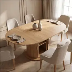 HOMER DESIGN - Mesa Comedor Agustina France Extendible 110-150cm Con Almacenamiento CT101-002