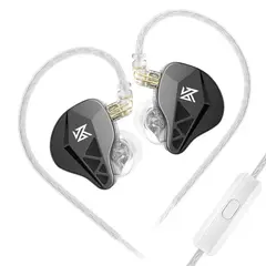 KZ - Auriculares metálicos con cable EDXS auriculares intrauditivos con graves y micrófono