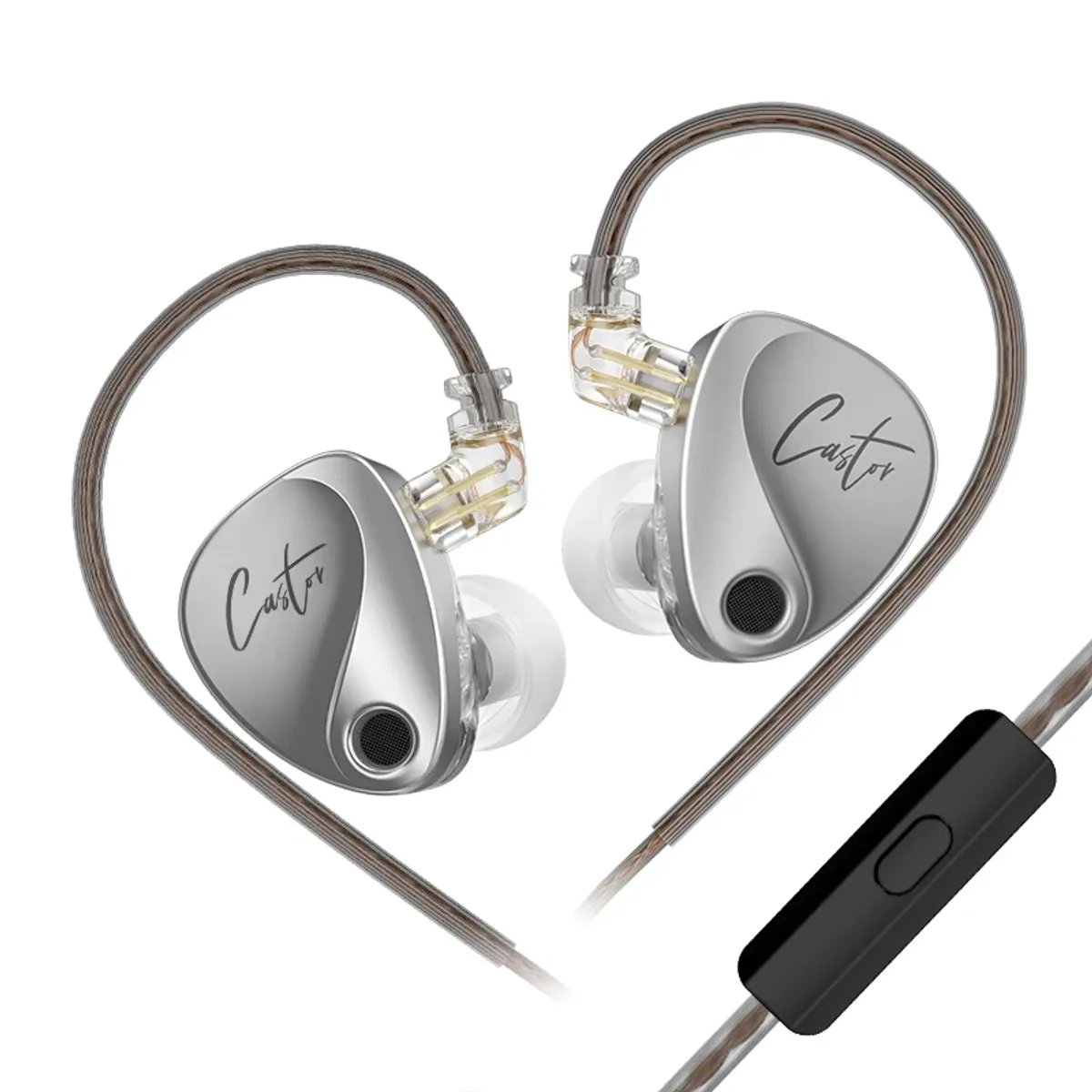 KZ - Auriculares intrauditivos Hifi KZ Castor con cancelación de ruido y cable desmontable