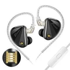 KZ - Auriculares Decet 5DD 10 Unidades de Control Dinámico Auriculares In-Ear Hi-Fi para Música
