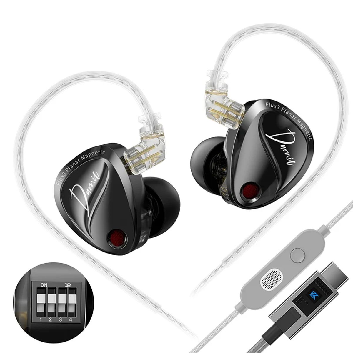 KZ - Controlador planar de triple imán KZ Duonic mejorado con 4 opciones de sintonización
