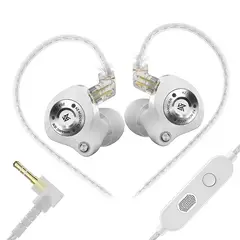 KZ - Auriculares EDZ HiFi In-Ear con cable micrófono graves profundos y sonido estéreo