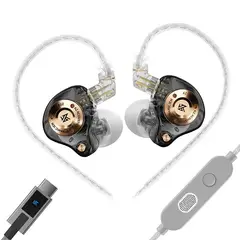 KZ - Auriculares EDZ HiFi In-Ear con cable micrófono graves profundos y sonido estéreo