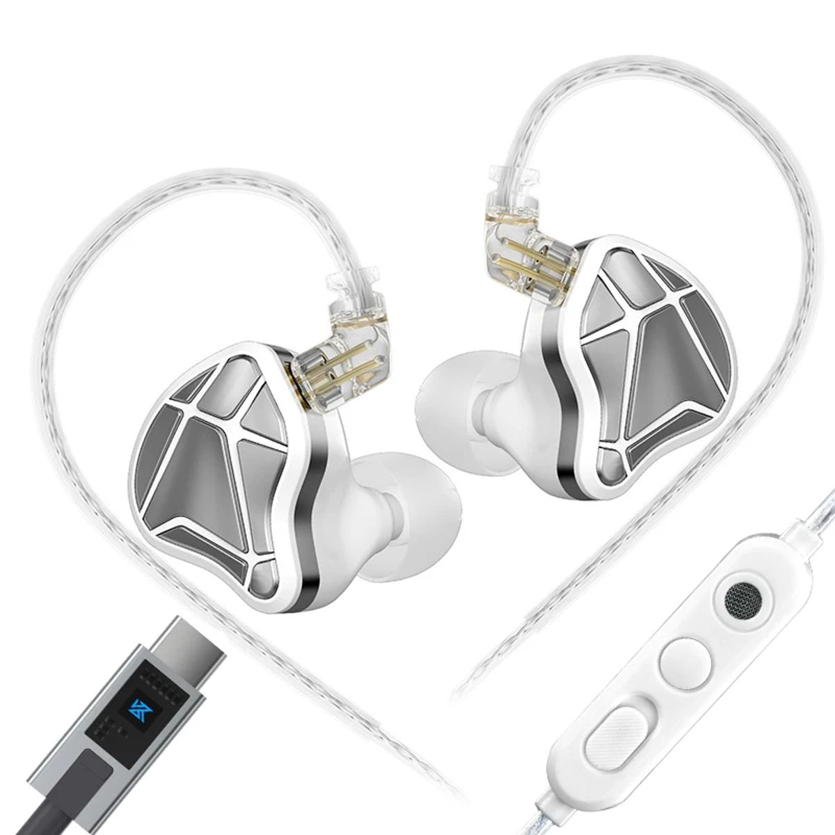 KZ - Auriculares KZ Axas HiFi In-Ear con cable micrófono graves profundos y sonido estéreo