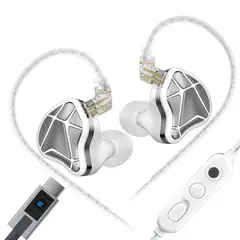 KZ - Auriculares Axas HiFi In-Ear con cable micrófono graves profundos y sonido estéreo