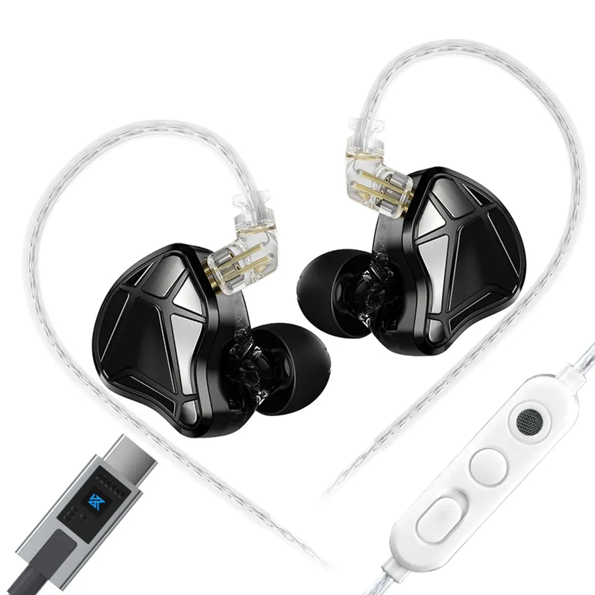 KZ - Auriculares KZ Axas HiFi In-Ear con cable micrófono graves profundos y sonido estéreo