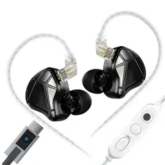 KZ - Auriculares Axas HiFi In-Ear con cable micrófono graves profundos y sonido estéreo