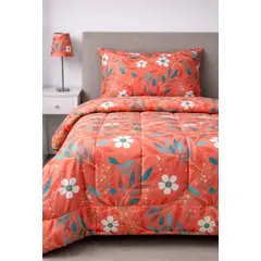 KEYHOME - CUBRECAMA PLUMON ESTAMPADO JARDIN TERRA KEY HOME 2.5 PLAZAS