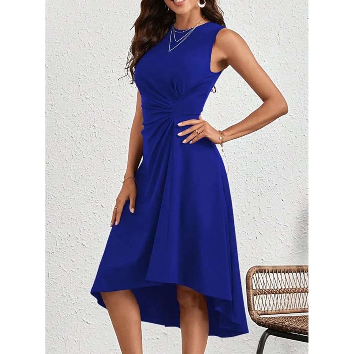 TIOZONEY - Vestido de mujer - Azul