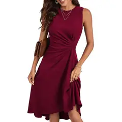 TIOZONEY - Vestido de mujer - Rojo