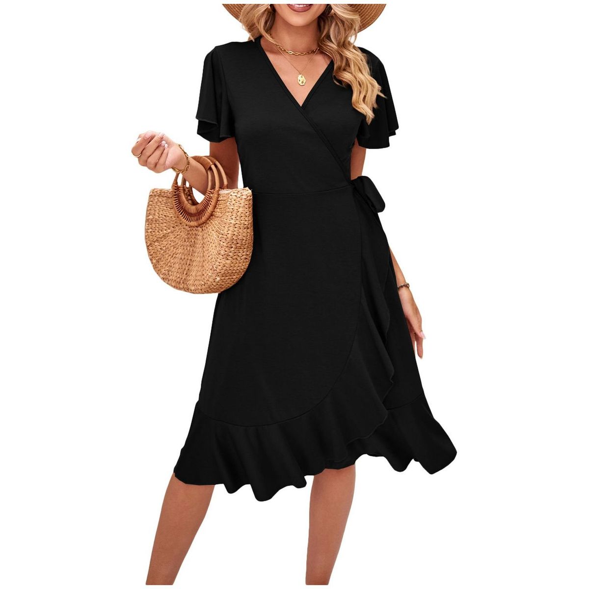 TIOZONEY - Vestido Mujer Básico