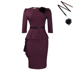 TIOZONEY - Vestido vintage de mujer con cuello en V